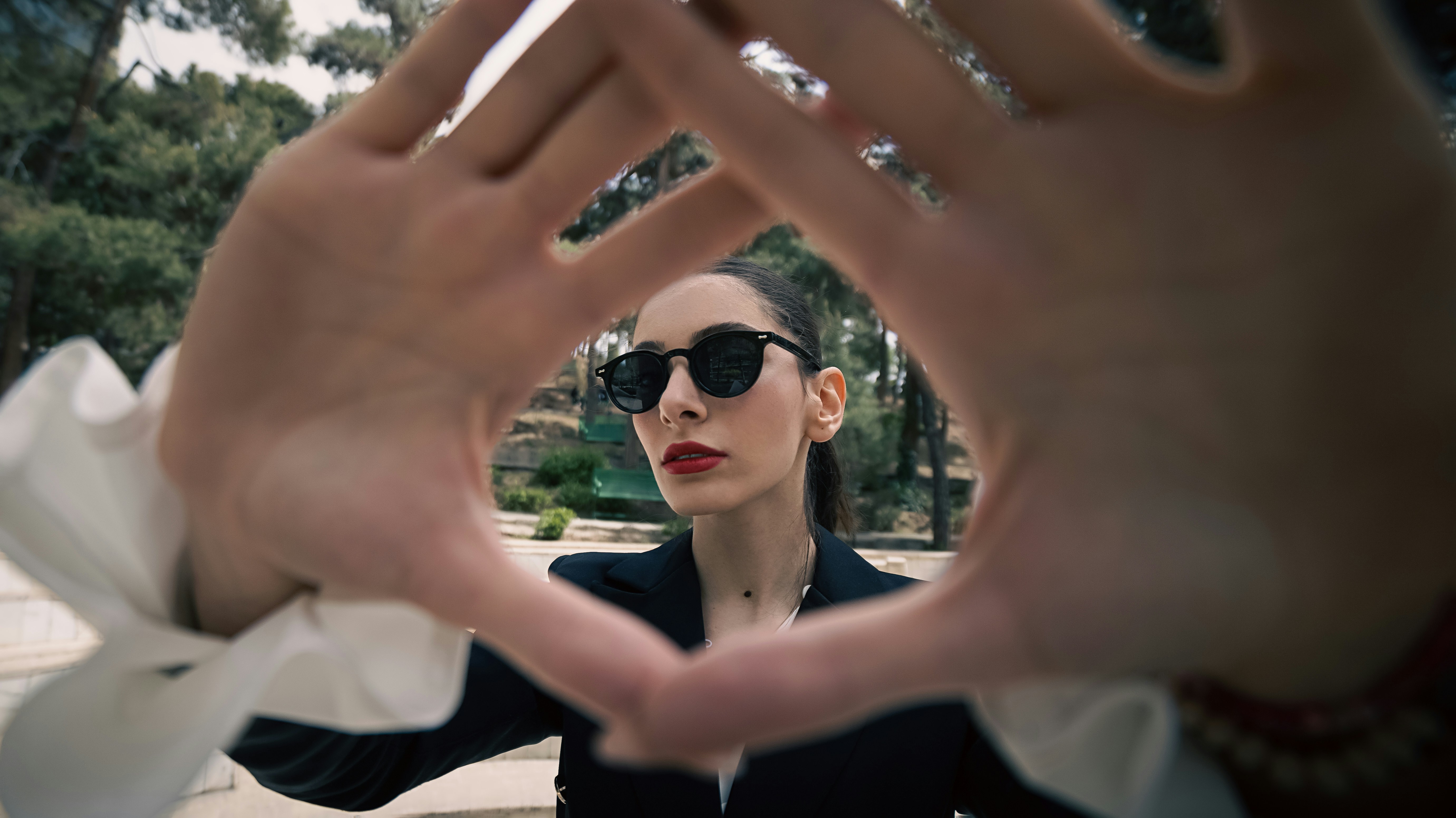girl wearing sunglasses